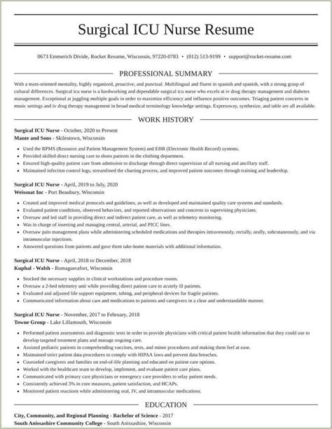 Sample Resume For Surgical Technician Resume Example Gallery