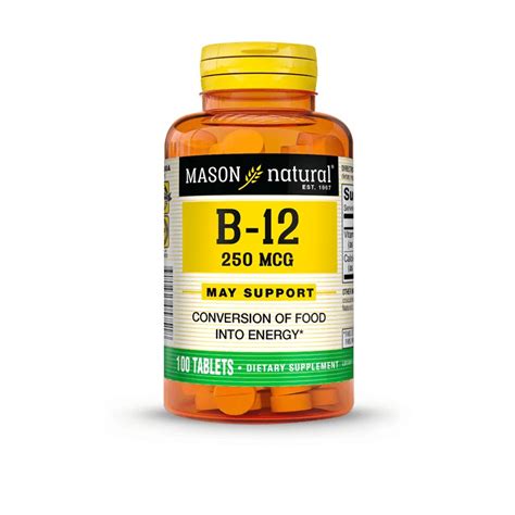 Venta De Vitamina B12 250 Mcg X 100tabs Mason Natural Tienda En Lima