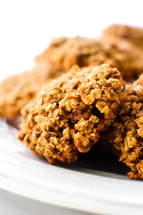 Chunky Oatmeal Vegan Gingersnap Cookies Gluten Free Oil Free