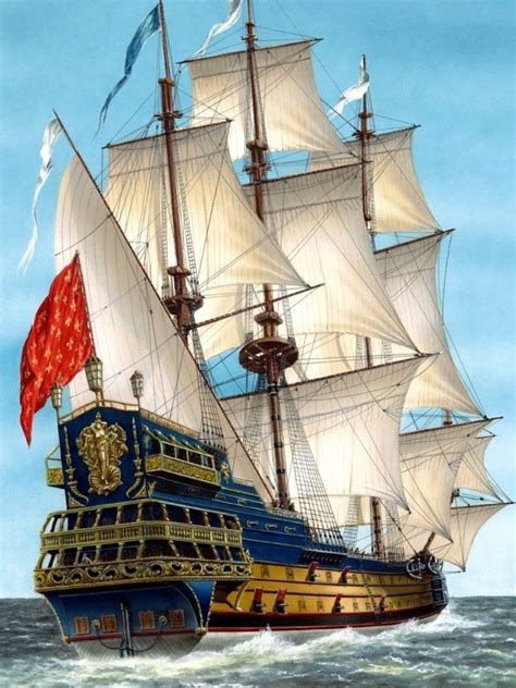 A French Ship Of The 17th Century La Sirene Sailing Ships Ship