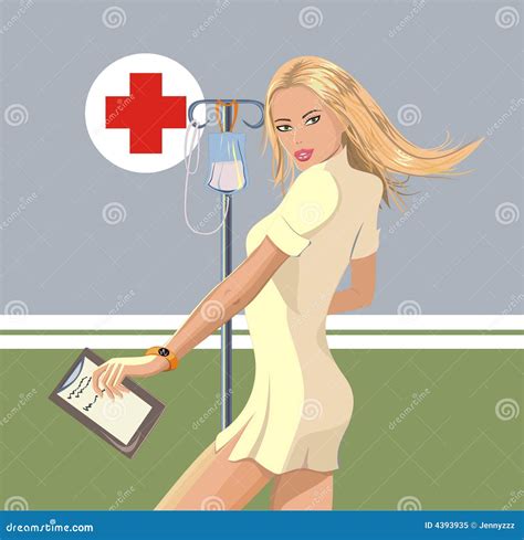 Nurse With Enema Follow Me Vector Illustration CartoonDealer Com