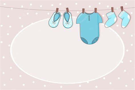 Tarjeta De Felicitación Para Bebé Recién Nacido Vector Premium