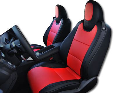 Chevy Camaro 2010 2015 Blackred Iggee Sleather Custom Fit Front Seat