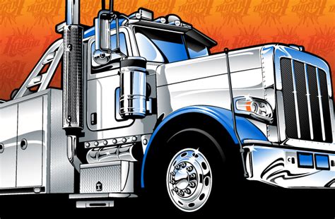 Big Rig Tow Truck Vector Clip Art Need It I Have It Hot Rod Kristina