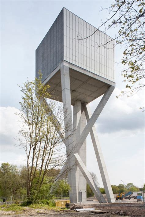 Striking Concrete Water Tower Updates Industrial Architecture Water