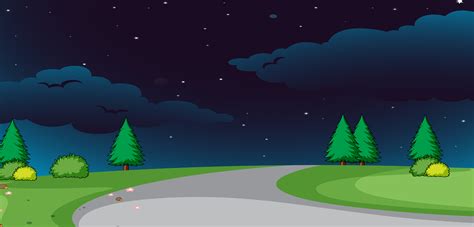 A Nature Road At Night Background 413829 Vector Art At Vecteezy