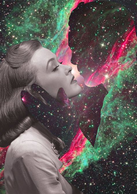 Cosmic Love Art By Cosmiceden Vintage Space Art Surreal Collage