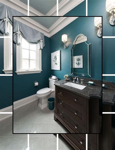 The bathroom is beautiful in a bright and boisterous teal. Hunting Bathroom Decor | Teal And Brown Bathroom Decor ...
