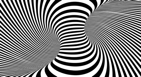 Optical Illusion Background Distoted Lines Monochrome Optical