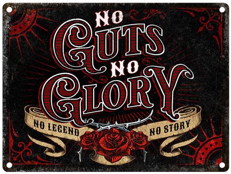 No Guts No Glory The Original Metal Sign Company