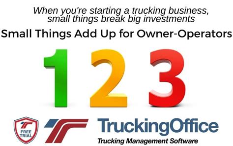 Small Things Add Up For Owner Operator Truckingoffice