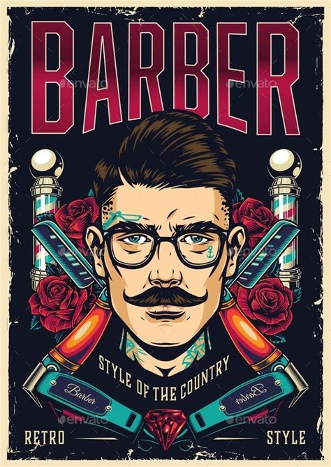 Barbershop Vintage Poster By Imogi Graphicriver