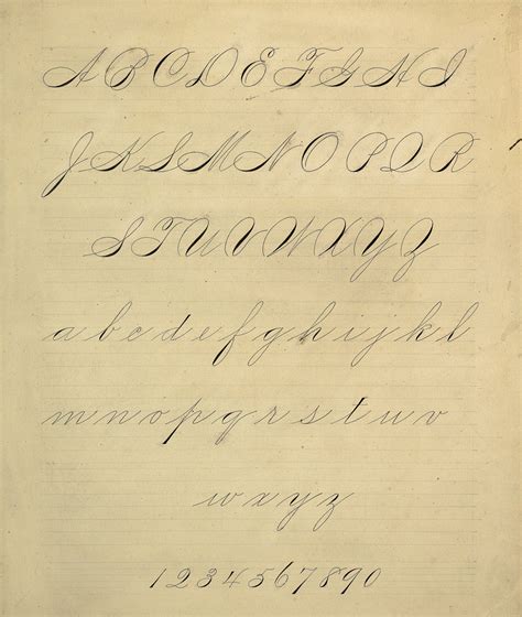 Unidentified Undated Spencerian Style Alphabet Copyright Held By The