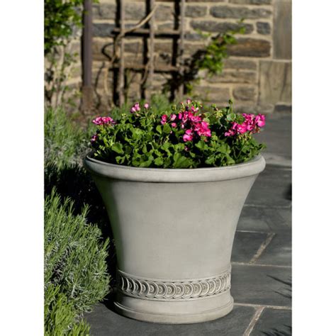 Vallier Planter Cast Stone Outdoor Pot Kinsey Garden Decor