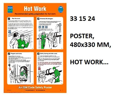Impa 331524 Self Adhesive Poster Hot Work Safety Preparations