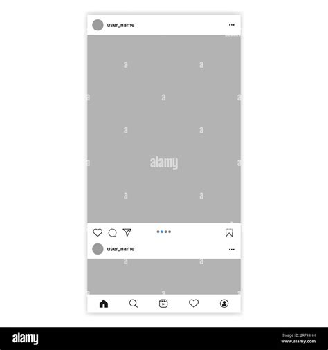 Instagram Post Template Social Media Mobile App Page Vector Illustration Stock Vector Image