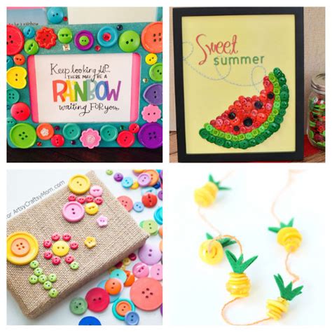 20 Summer Button Crafts For Kids A Cultivated Nest