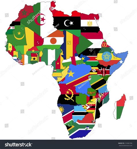 Map Africa Flags Images Stock Photos Vectors Shutterstock