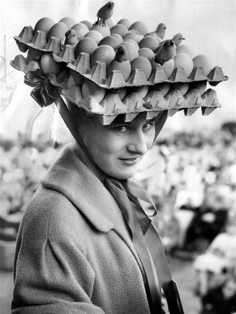 17 Vintage Photographs Show Women Wearing Crazy Easter Bonnets In The Mid 20th Century Vintage