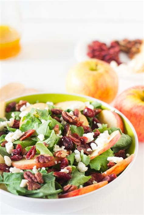 Apple Pecan And Feta Salad With Honey Apple Dressing Delicious Salads