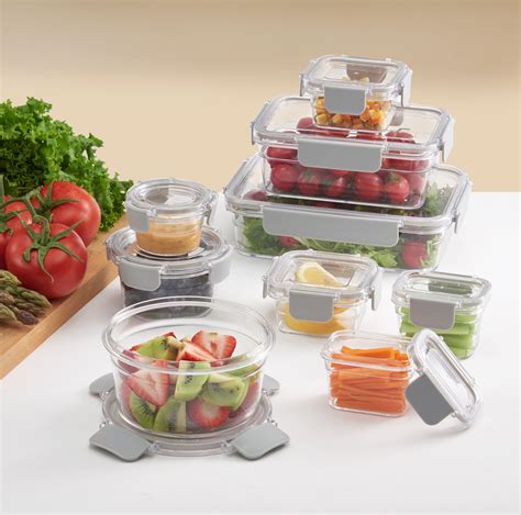 Mainstays Tritan Variety Set Of 9 Food Storage Containers With Light