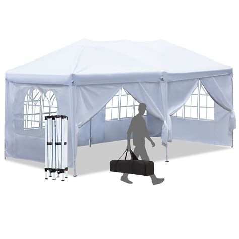 Avawing 10 X 20 Canopy Party Tent With Sidewalls Folding Pop Up