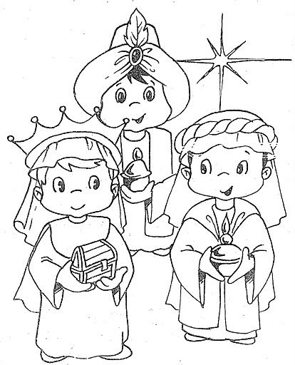 (just attach a portion of kitchen roll to the back). Three Kings Day Coloring Pages - Los Tres Reyes Magos ...