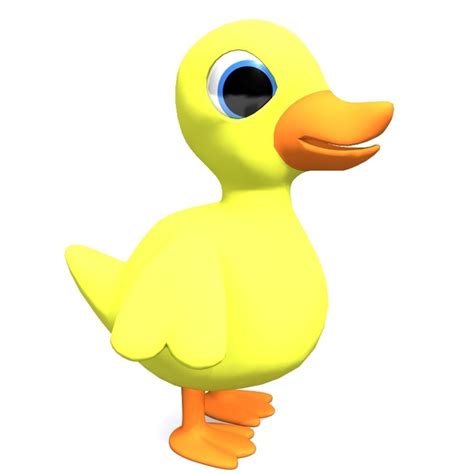 Cartoon Duck 3d Model 1 Max Dwg 3ds Free3d