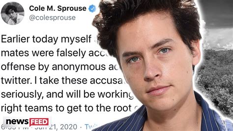 cole sprouse is back after mental health break following sexual assault allegations youtube