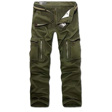 New Fashion Military Cargo Pants With Many Pocket Men Casual Pants Cotton Straight Loose Baggy