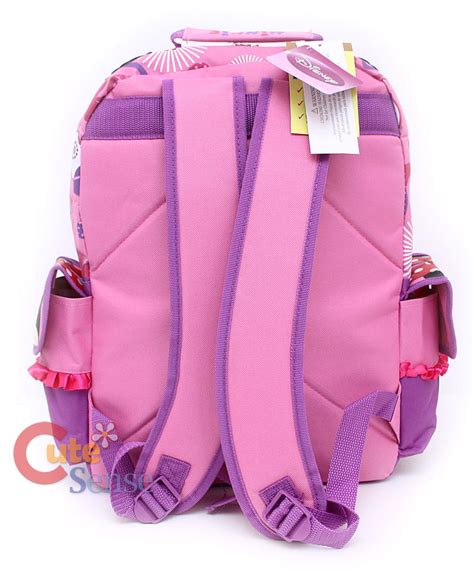 Disney Minnie Mouse Backpack School Bag W3d Bow Pink And Purple 16 Large