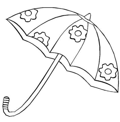 Gambar Mewarnai Payung Untuk Anak Paud Dan Tk