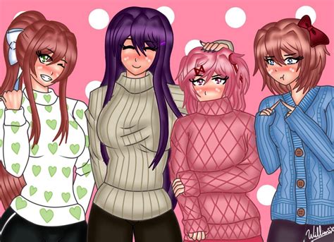 The Dokis With Sweaters Oc Fanart Ddlc