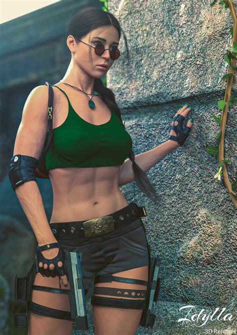 Lara Croft Game Render