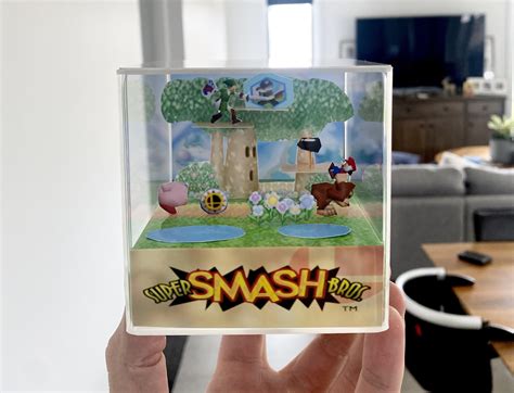 Super Smash Brothers Papercraft Diorama Put Into A Display Case Anybody