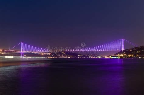 Bosporus Brücke Bis Zum Nacht Stockfoto Bild Von Stadt Farbe 5049994
