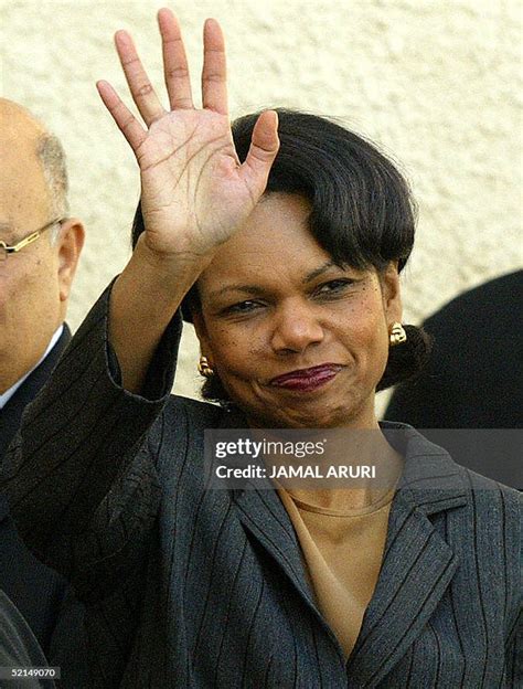 Us Secretary Of State Condoleezza Rice Waves Before Her Meeting With News Photo Getty Images