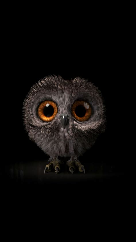 Download 1440x2560 Wallpaper Pinfeather Fluffy Owl Cute