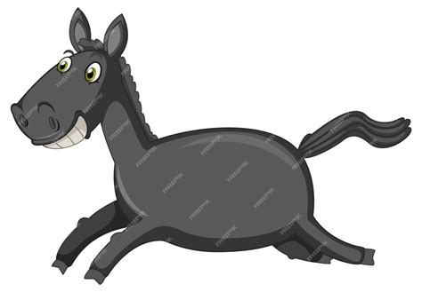 Free Vector Running Horse Cartoon On White Background