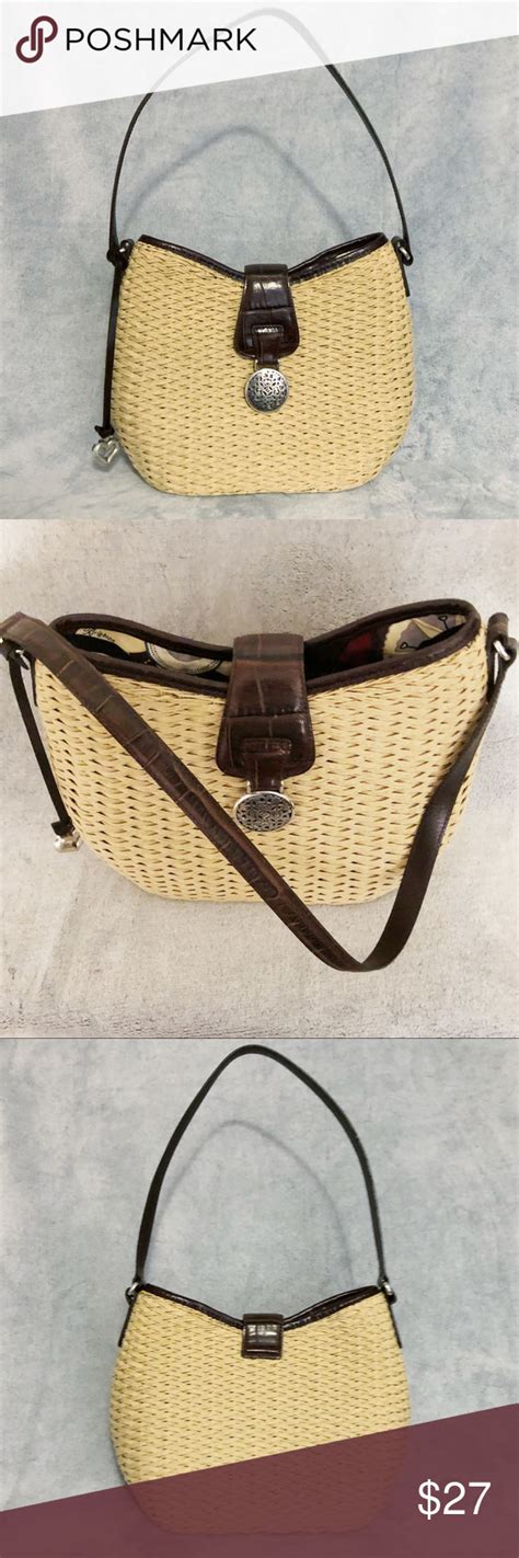 brighton natural straw woven handbag purse purses handbag elegant bags