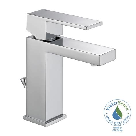 You should also get a faucet that's easy to use, and that matches. Delta Modern Single Hole Single-Handle Bathroom Faucet in ...