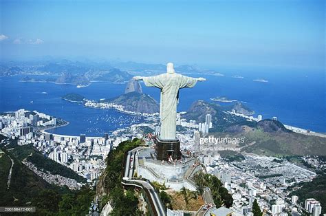 Brazil Rio De Janeiro Cristo Redentor On Corcovado High