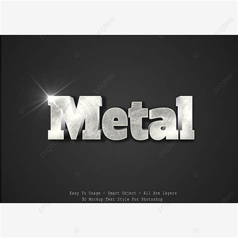 metal text style effect text effect psd