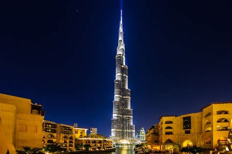 Premium Photo Burj Khalifa At Night In Dubai
