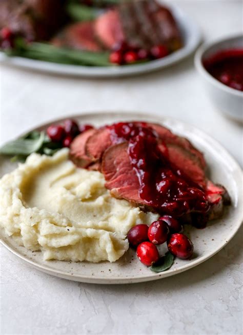 Let beef stand at room temperature 1 hour before roasting. Beef Tenderloin with Red Wine Cranberry Sauce | Recipe | Beef tenderloin, Cranberry sauce ...