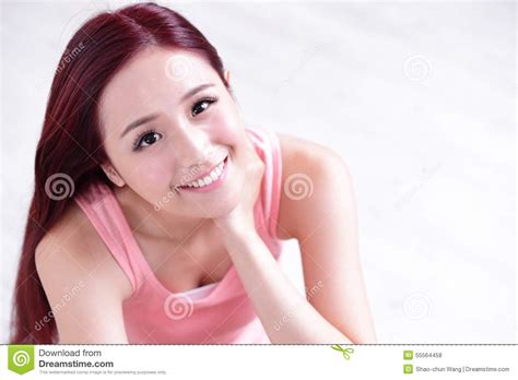 Charming Woman Smile Face Stock Photo Image Of Comfortable 55564458