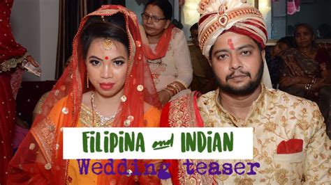 filipina and indian wedding teaser abhinav and jay ann youtube