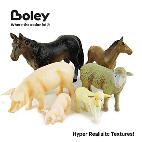 Boley Farm Animal Figurines 15 Piece Playset Of Small Realistic