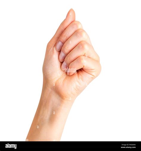 Woman Clenched Fist Concept Of Unity Fight Or Cooperation Stock Photo