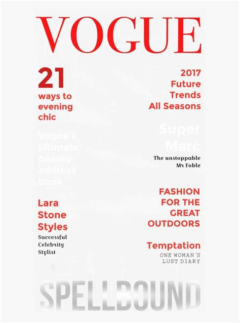 Download Vogue Magazine Cover Template Photoshop Magazine Cover Vogue